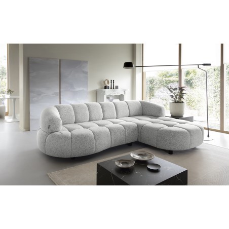 Narożnik VELPA S z elektryczną regulacją siedziska Prawostronny wolnostojący w tkaninie PUENTE 80 WERSAL