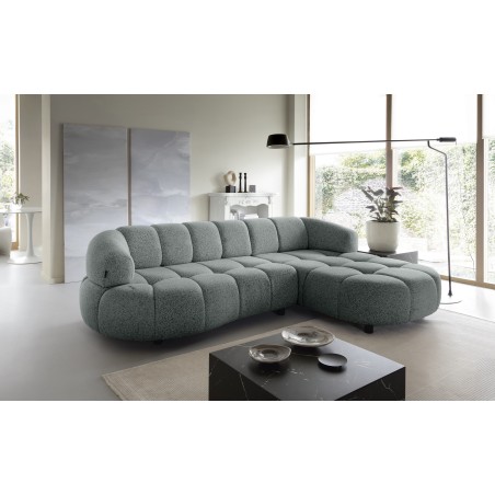 Narożnik VELPA S z elektryczną regulacją siedziska Prawostronny wolnostojący w tkaninie PUENTE 92 WERSAL