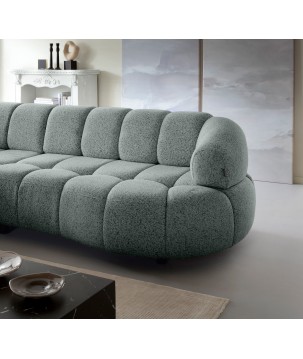 Narożnik VELPA S z elektryczną regulacją siedziska Prawostronny wolnostojący w tkaninie PUENTE 92 WERSAL