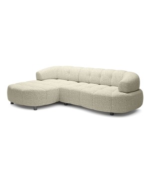 Narożnik VELPA S Lewostronny z elektryczną regulacją siedziska wolnostojący w tkaninie PUENTE 03 WERSAL