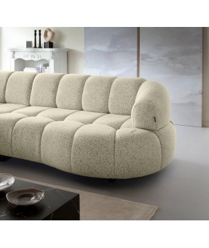 Narożnik VELPA S Lewostronny z elektryczną regulacją siedziska wolnostojący w tkaninie PUENTE 03 WERSAL