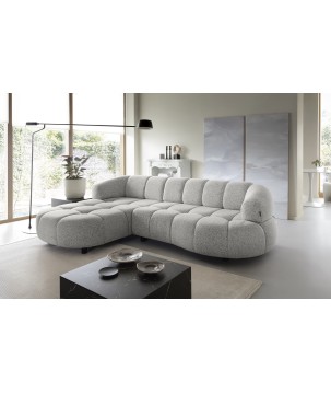 Narożnik VELPA S Lewostronny z elektryczną regulacją siedziska wolnostojący w tkaninie PUENTE 06 WERSAL