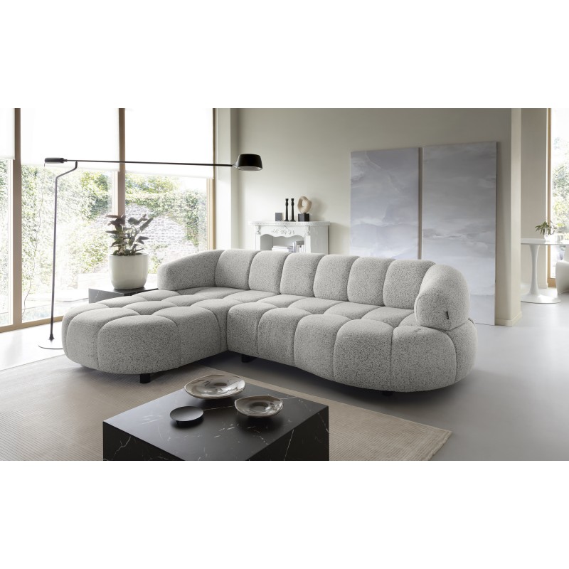 Narożnik VELPA S Lewostronny z elektryczną regulacją siedziska wolnostojący w tkaninie PUENTE 06 WERSAL