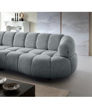 Narożnik VELPA S Lewostronny z elektryczną regulacją siedziska wolnostojący w tkaninie PUENTE 11 WERSAL