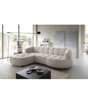 Narożnik VELPA S Lewostronny z elektryczną regulacją siedziska wolnostojący w tkaninie PUENTE 16 WERSAL