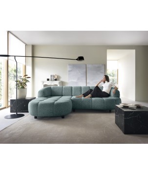 Narożnik VELPA S Lewostronny z elektryczną regulacją siedziska wolnostojący w tkaninie PUENTE 39 WERSAL