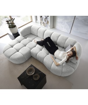 Narożnik VELPA S Lewostronny z elektryczną regulacją siedziska wolnostojący w tkaninie PUENTE 80 WERSAL