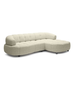 Narożnik VELPA S Prawostronny z elektryczną regulacją siedziska wolnostojący w tkaninie PUENTE 03 WERSAL