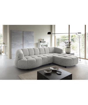 Narożnik VELPA S Prawostronny z elektryczną regulacją siedziska wolnostojący w tkaninie PUENTE 06 WERSAL