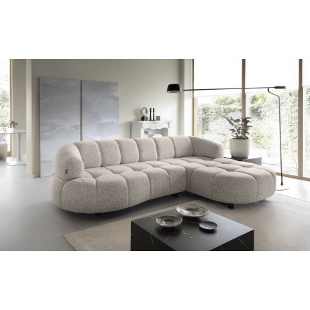 Narożnik VELPA S Prawostronny z elektryczną regulacją siedziska wolnostojący w tkaninie PUENTE 16 WERSAL