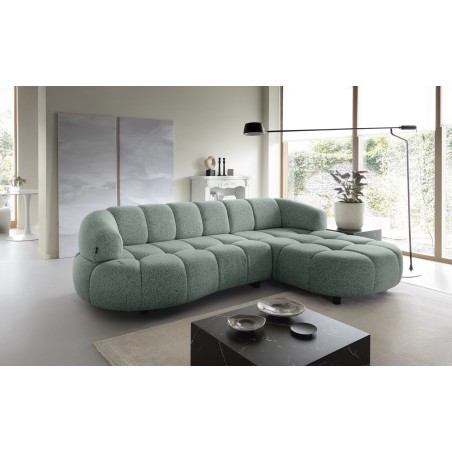 Narożnik VELPA S Prawostronny z elektryczną regulacją siedziska wolnostojący w tkaninie PUENTE 33 WERSAL