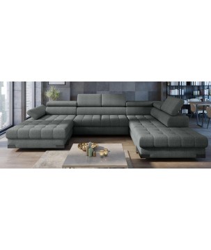 Narożnik SELVA XL Prawostronny z funkcją spania w tkaninie MEMPHIS 06 WERSAL