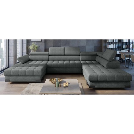 Narożnik SELVA XL Prawostronny z funkcją spania w tkaninie MEMPHIS 06 WERSAL