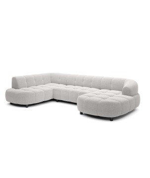 Narożnik VELPA XL Lewostronny z elektryczną regulacją siedziska w tkaninie LOOP 01 WERSAL