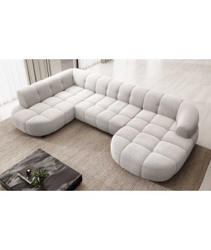 Narożnik VELPA XL Lewostronny z elektryczną regulacją siedziska w tkaninie LOOP 01 WERSAL