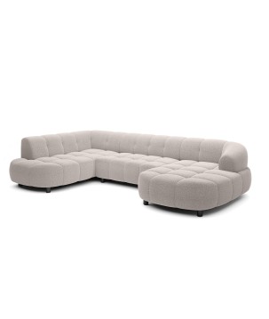 Narożnik VELPA XL Lewostronny z elektryczną regulacją siedziska w tkaninie LOOP 03 WERSAL