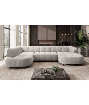 Narożnik VELPA XL Lewostronny z elektryczną regulacją siedziska w tkaninie LOOP 03 WERSAL