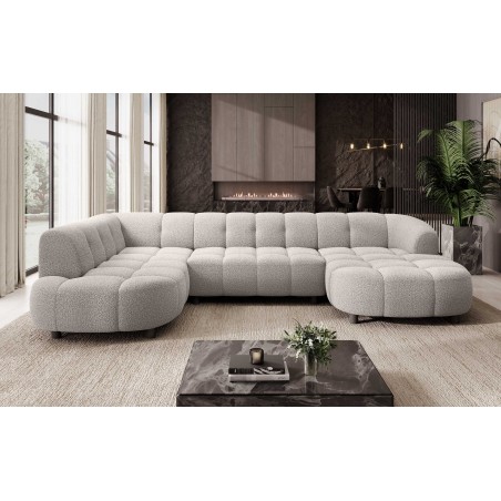 Narożnik VELPA XL Lewostronny z elektryczną regulacją siedziska w tkaninie LOOP 03 WERSAL