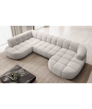 Narożnik VELPA XL Lewostronny z elektryczną regulacją siedziska w tkaninie LOOP 03 WERSAL