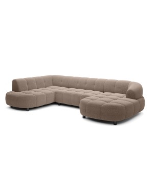 Narożnik VELPA XL Lewostronny z elektryczną regulacją siedziska w tkaninie LOOP 08 WERSAL