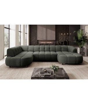 Narożnik VELPA XL Lewostronny z elektryczną regulacją siedziska w tkaninie LOOP 12 WERSAL