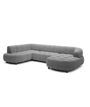 Narożnik VELPA XL Lewostronny z elektryczną regulacją siedziska w tkaninie LOOP 17 WERSAL