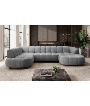 Narożnik VELPA XL Lewostronny z elektryczną regulacją siedziska w tkaninie LOOP 17 WERSAL