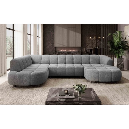 Narożnik VELPA XL Lewostronny z elektryczną regulacją siedziska w tkaninie LOOP 17 WERSAL