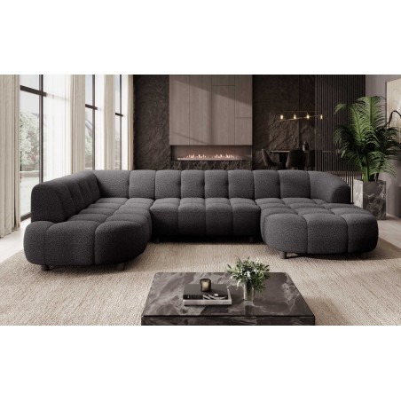 Narożnik VELPA XL Lewostronny z elektryczną regulacją siedziska w tkaninie LOOP 19 WERSAL