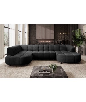 Narożnik VELPA XL Lewostronny z elektryczną regulacją siedziska w tkaninie LOOP 20 WERSAL