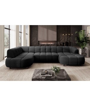 Narożnik VELPA XL Lewostronny z elektryczną regulacją siedziska w tkaninie LOOP 20 WERSAL