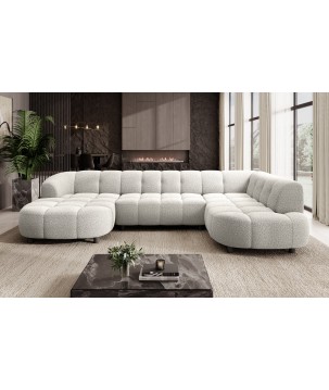 Narożnik VELPA XL Prawostronny z elektryczną regulacją siedziska w tkaninie LOOP 01 WERSAL