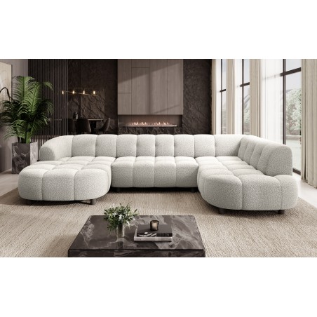 Narożnik VELPA XL Prawostronny z elektryczną regulacją siedziska w tkaninie LOOP 01 WERSAL