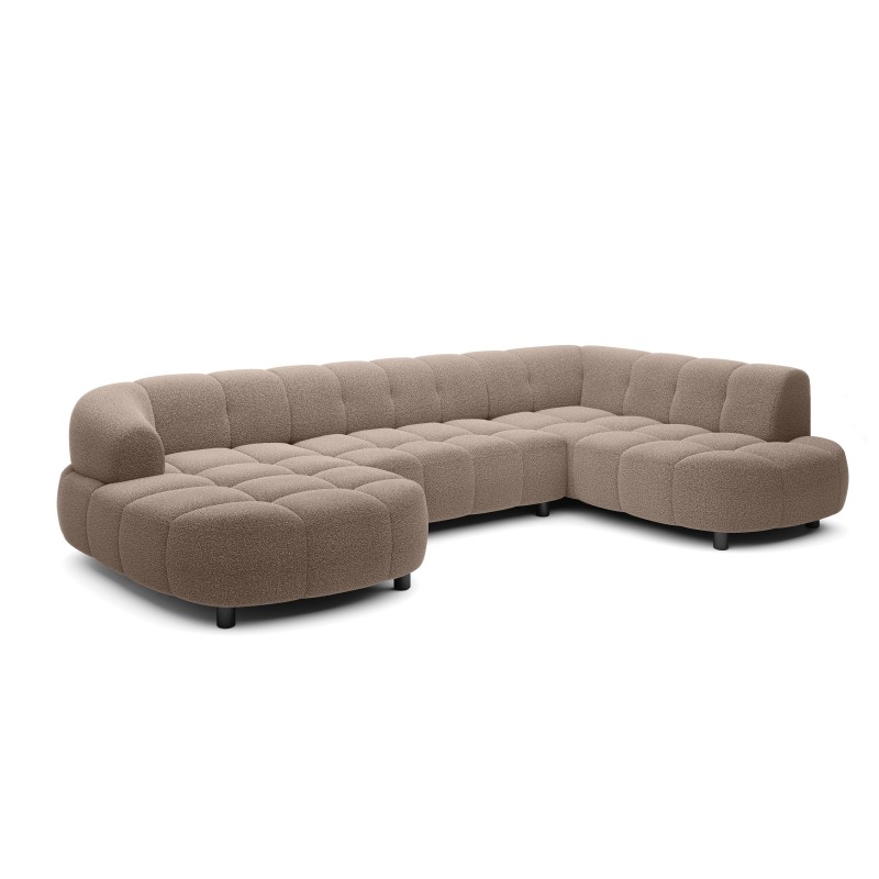 Narożnik VELPA XL Prawostronny z elektryczną regulacją siedziska w tkaninie LOOP 08 WERSAL