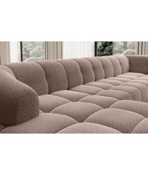 Narożnik VELPA XL Prawostronny z elektryczną regulacją siedziska w tkaninie LOOP 08 WERSAL