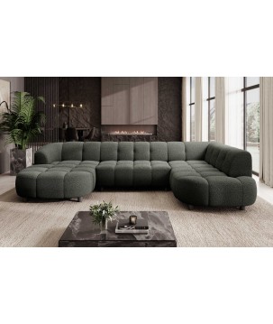 Narożnik VELPA XL Prawostronny z elektryczną regulacją siedziska w tkaninie LOOP 12 WERSAL