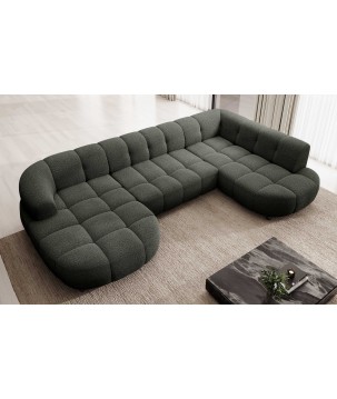 Narożnik VELPA XL Prawostronny z elektryczną regulacją siedziska w tkaninie LOOP 12 WERSAL