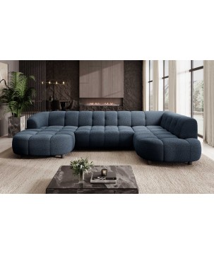 Narożnik VELPA XL Prawostronny z elektryczną regulacją siedziska w tkaninie LOOP 14 WERSAL