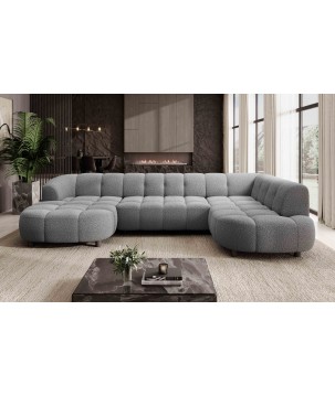 Narożnik VELPA XL Prawostronny z elektryczną regulacją siedziska w tkaninie LOOP 17 WERSAL