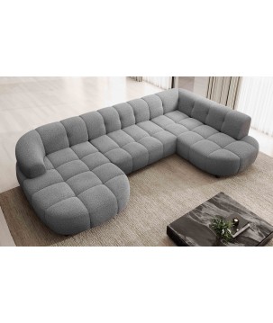 Narożnik VELPA XL Prawostronny z elektryczną regulacją siedziska w tkaninie LOOP 17 WERSAL