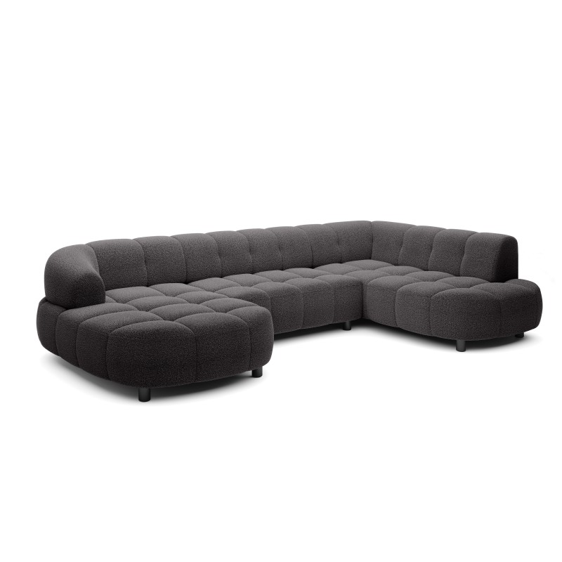 Narożnik VELPA XL Prawostronny z elektryczną regulacją siedziska w tkaninie LOOP 19 WERSAL