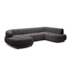 Narożnik VELPA XL Prawostronny z elektryczną regulacją siedziska w tkaninie LOOP 19 WERSAL