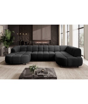 Narożnik VELPA XL Prawostronny z elektryczną regulacją siedziska w tkaninie LOOP 20 WERSAL