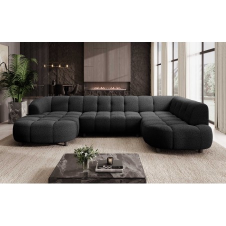 Narożnik VELPA XL Prawostronny z elektryczną regulacją siedziska w tkaninie LOOP 20 WERSAL