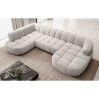 Narożnik VELPA XL z elektryczną regulacją siedziska Lewostronny w tkaninie LOOP 03 WERSAL