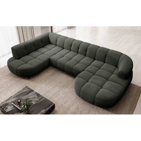 Narożnik VELPA XL z elektryczną regulacją siedziska Lewostronny w tkaninie LOOP 12 WERSAL