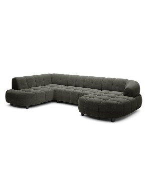 Narożnik VELPA XL z elektryczną regulacją siedziska Lewostronny w tkaninie LOOP 12 WERSAL