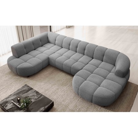 Narożnik VELPA XL z elektryczną regulacją siedziska Lewostronny w tkaninie LOOP 17 WERSAL