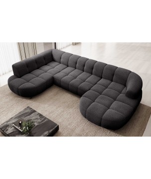 Narożnik VELPA XL z elektryczną regulacją siedziska Lewostronny w tkaninie LOOP 19 WERSAL