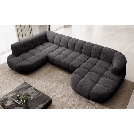 Narożnik VELPA XL z elektryczną regulacją siedziska Lewostronny w tkaninie LOOP 19 WERSAL